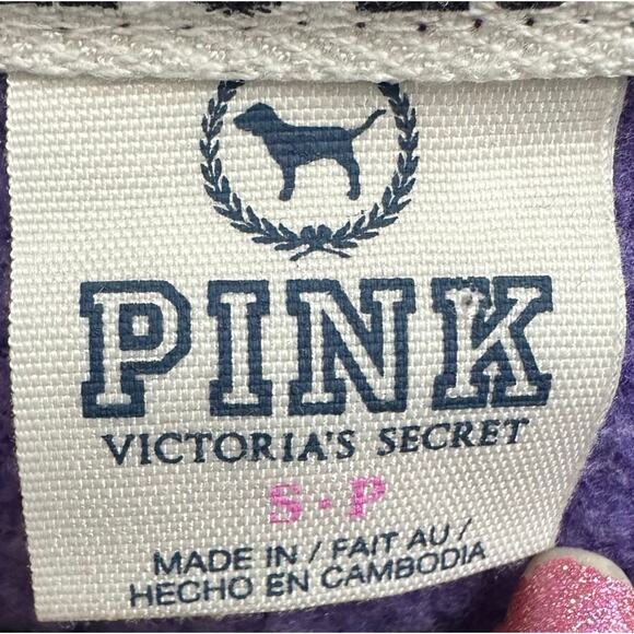 Victoria's Secret PINK Y2K Purple Logo Pullover Hoodie 2011 Soft Casual - Picture 5 of 6